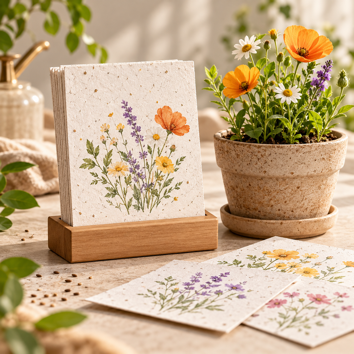 ✨ Předvánoční akce – sleva 80 % 🌱 Ekologický saditelný kalendář se semínky „Timeless“ na rok 2027
