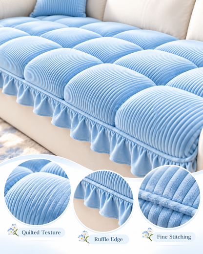 Blue Cloud Sofa Cushion Detail
