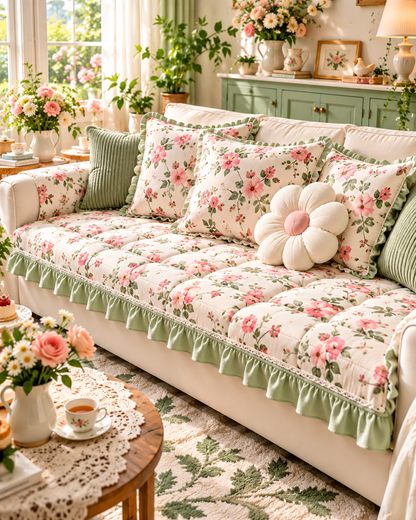 Floral Cottage Sofa Cushion