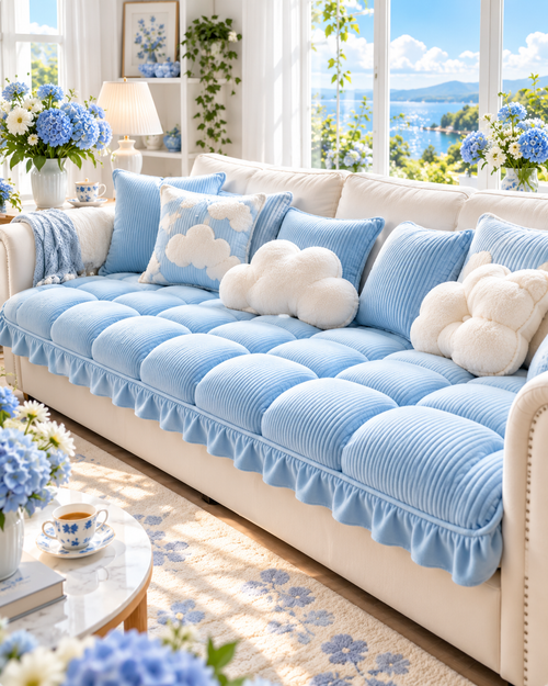 Blue Cloud Sofa Cushion